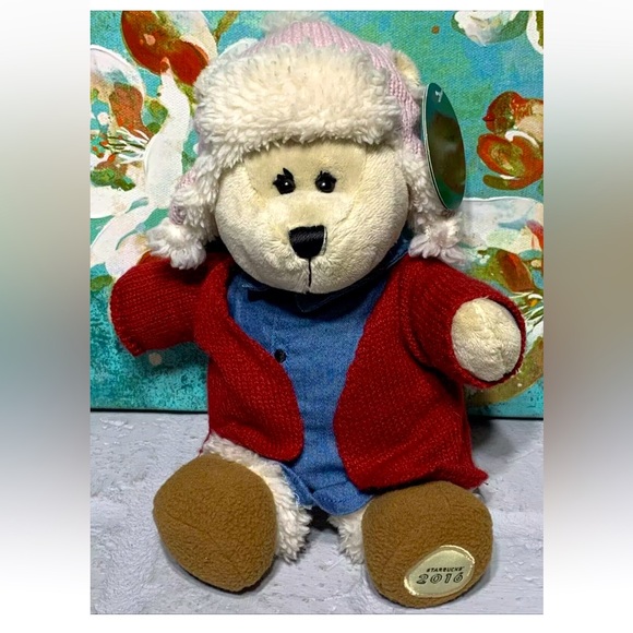 Starbucks Other - 2016 Starbucks Bearista Bear 118th Edition Starbucks Coffee Plush Red Sweater 9"